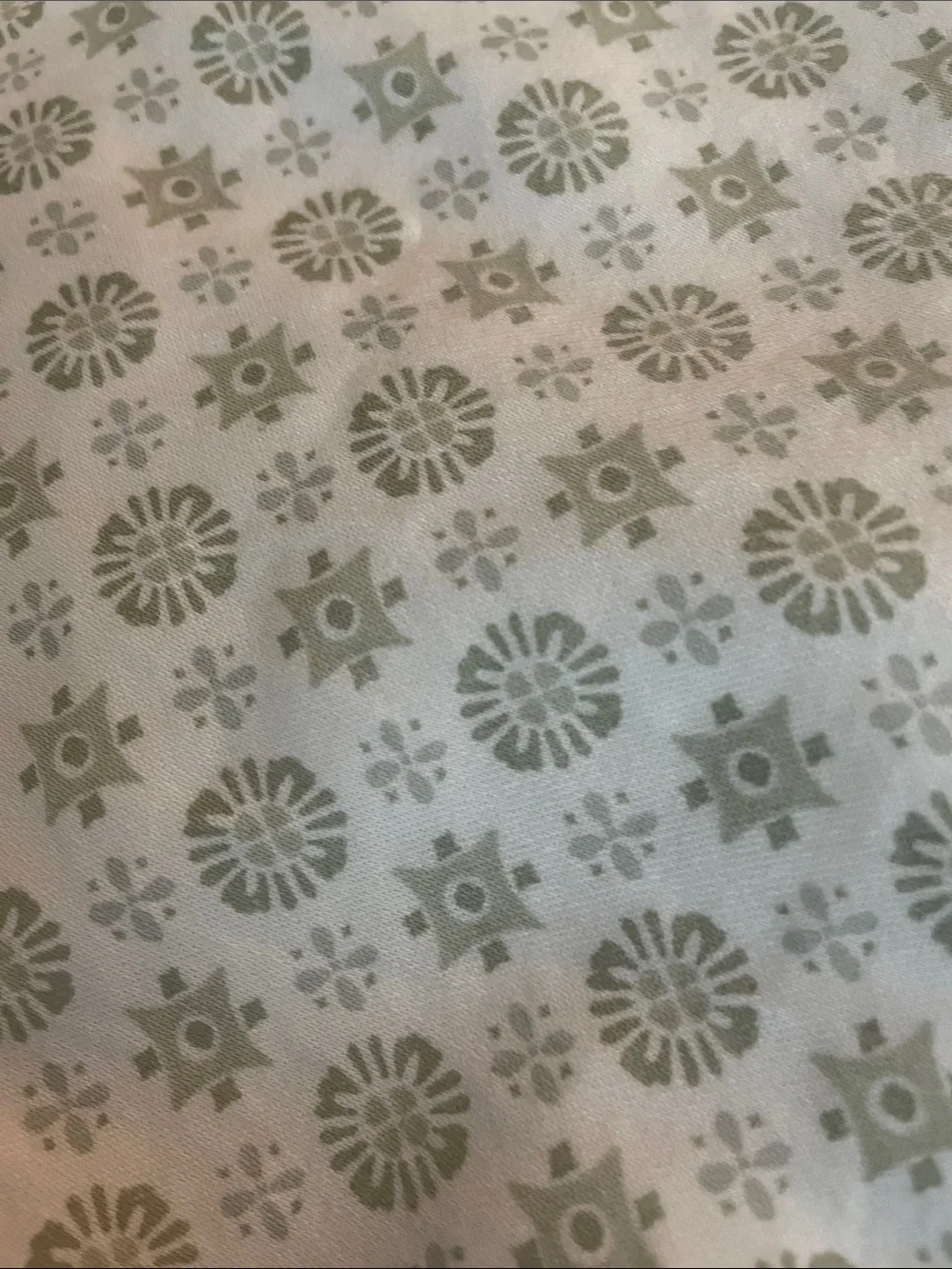 Queen Sheet Set - Sage Pattern- Organic Cotton